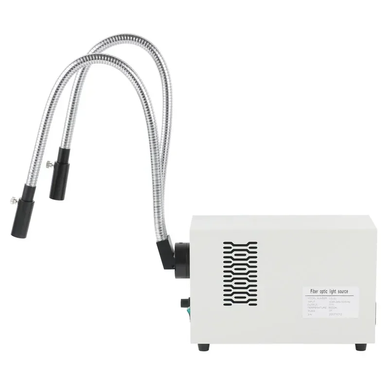 Lampada a fibra ottica LED 20W 30W 6500K Doppio microscopio a collo di cigno Faretto Sorgente di luce fredda medica Illuminatore