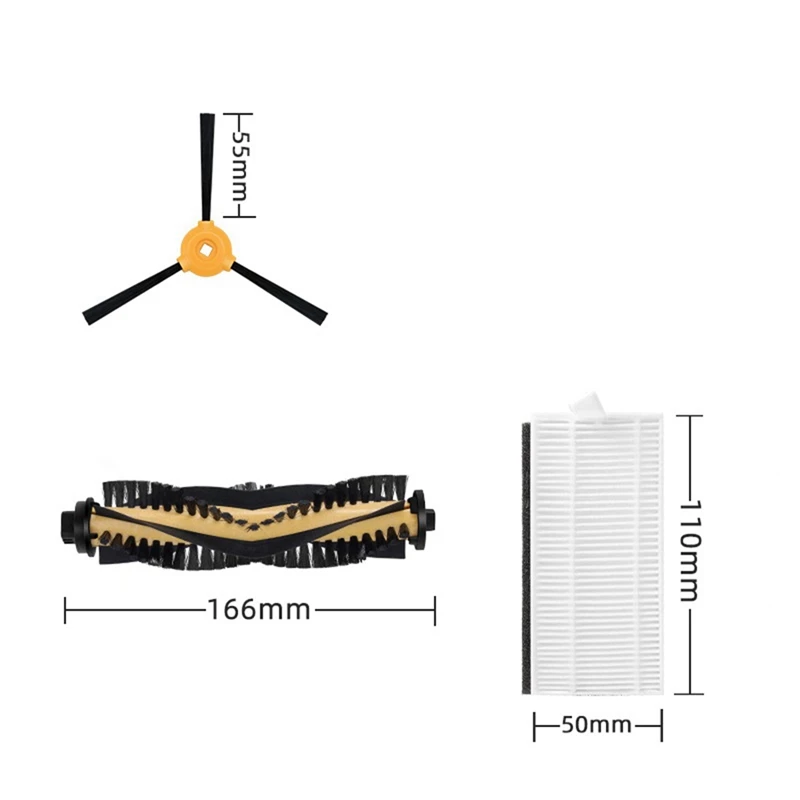 Staubsauger Teile primäre Hepa Filter Seiten bürste für ecovacs deebot n79/500 Staubsauger Teile Kehr roboter