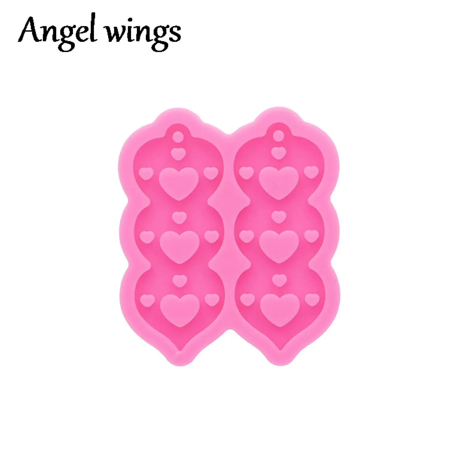 DY1075 Glossy Horseshoe/Heart/Kunai Knife Earrings Silicone Molds, Make Crafts with Epoxy DIY Handmade charms Resin art Mold