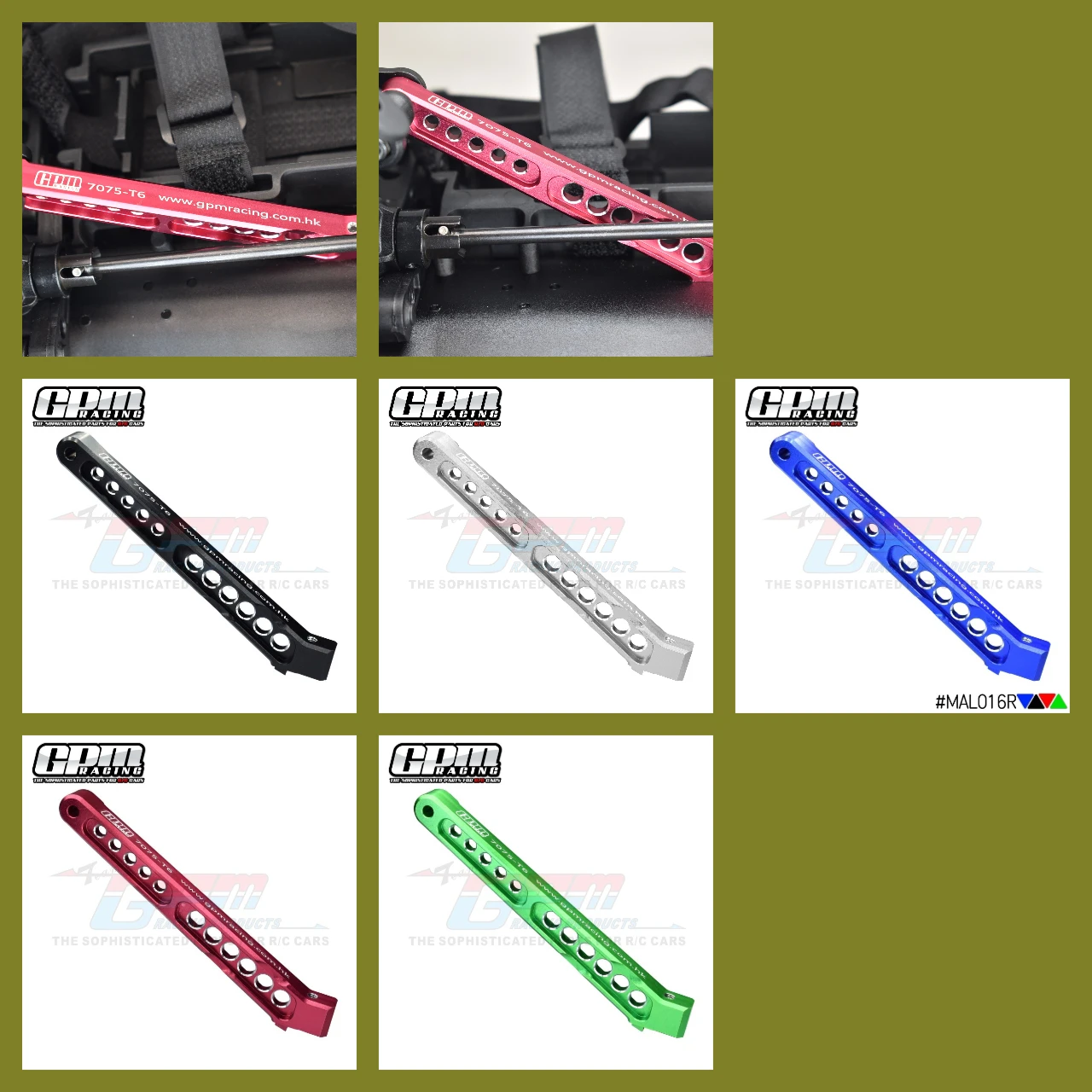 

GPM Alloy 7075 Front Chassis Brace For ARRMA 1/7 Limitless V2 Speed ARA320662