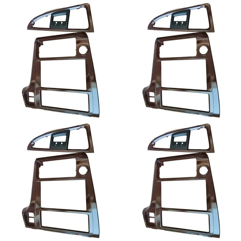 4X For Nissan Pathfinder Infiniti Qx4 2001-2004 Dashboard Air Outlet Cover Air Conditioning Panel Cover Dark Wood Color
