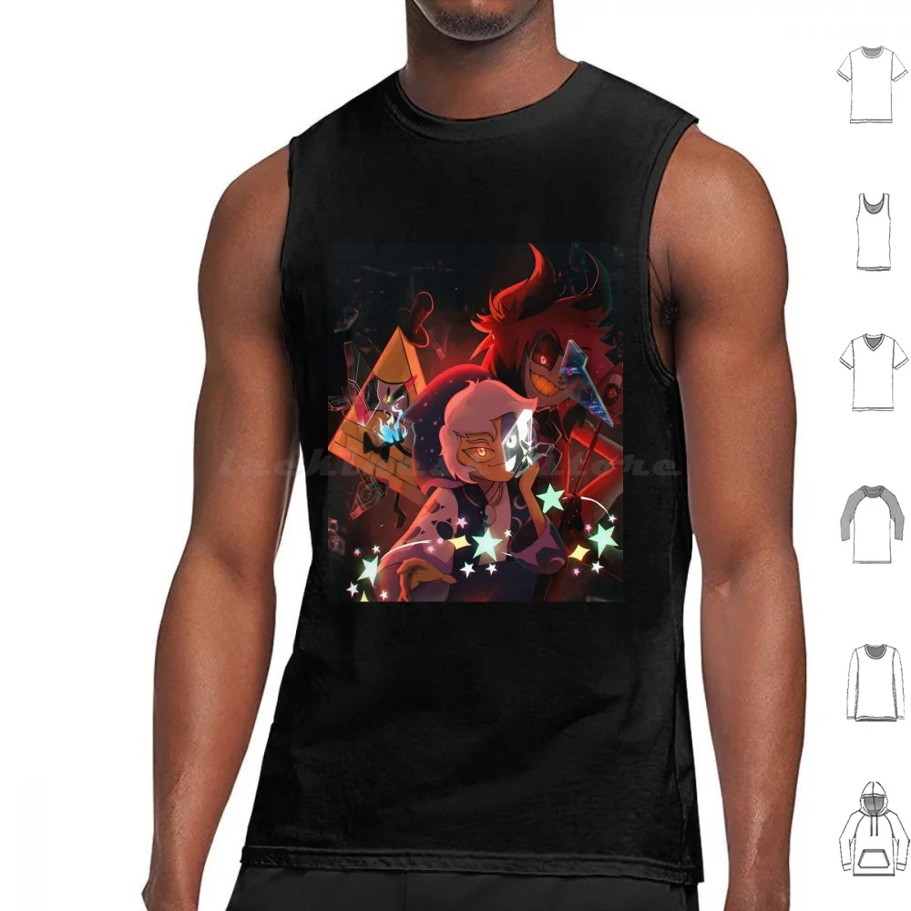 Tank Tops Print Cotton Charlie Alastor Blondie Vivziepop Charlie Helluva Stolas Alastor Alastor Fanart Vaggie Art