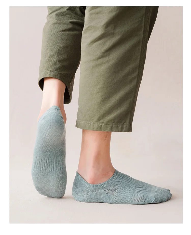 10 Paar Herren-Baumwollsocken, atmungsaktiv, antibakteriell, Deodorant, unsichtbare Herrensocken, hohe Qualität, neue Größe EU38-44 – Detail 9
