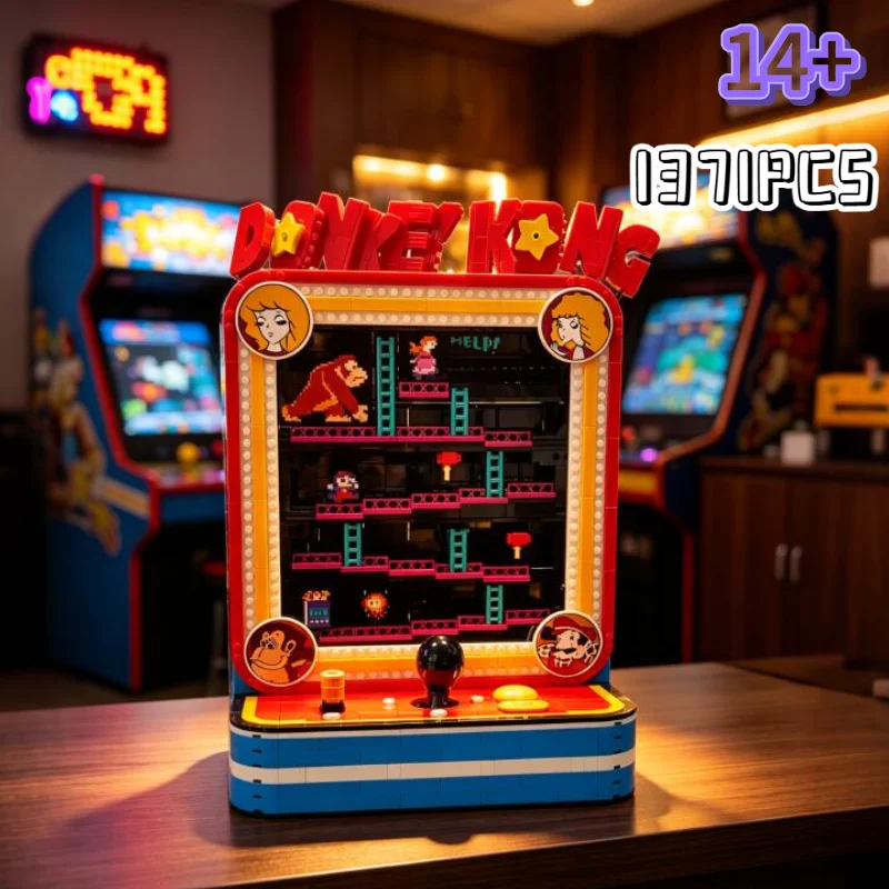 2026 New Classic 1371PCS Arcade Building Blocks Video Games and Retro Arcade Machines Festival Gifts for Adult Lover Gamers