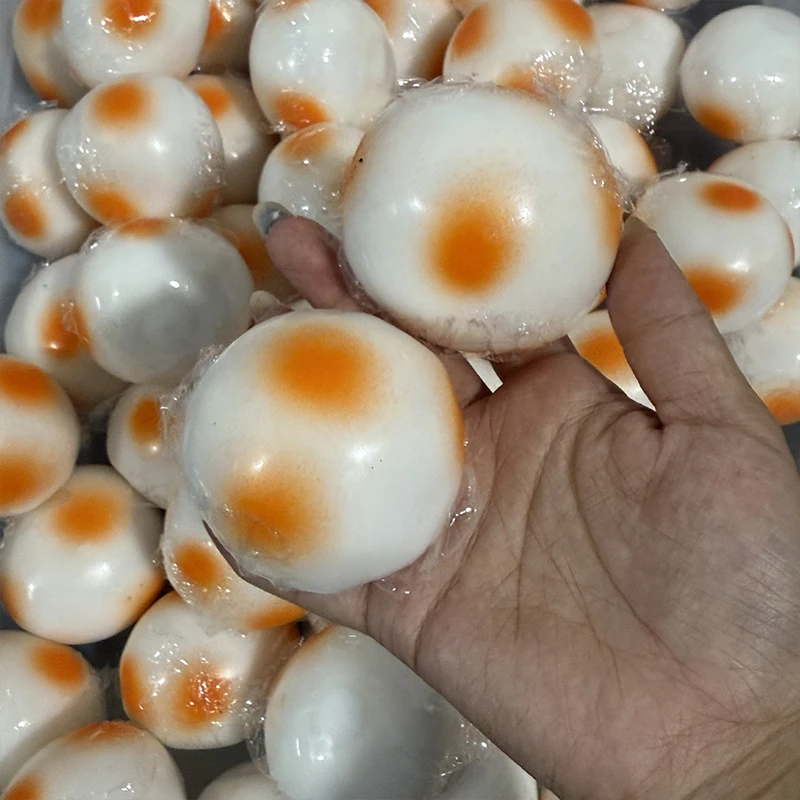 Crunchy Squishy Rice Cake Crispy Sound Handmade Ball Squeeze Toy Round Blocks Filled Decompression Fidget Toy Gifts for Adult