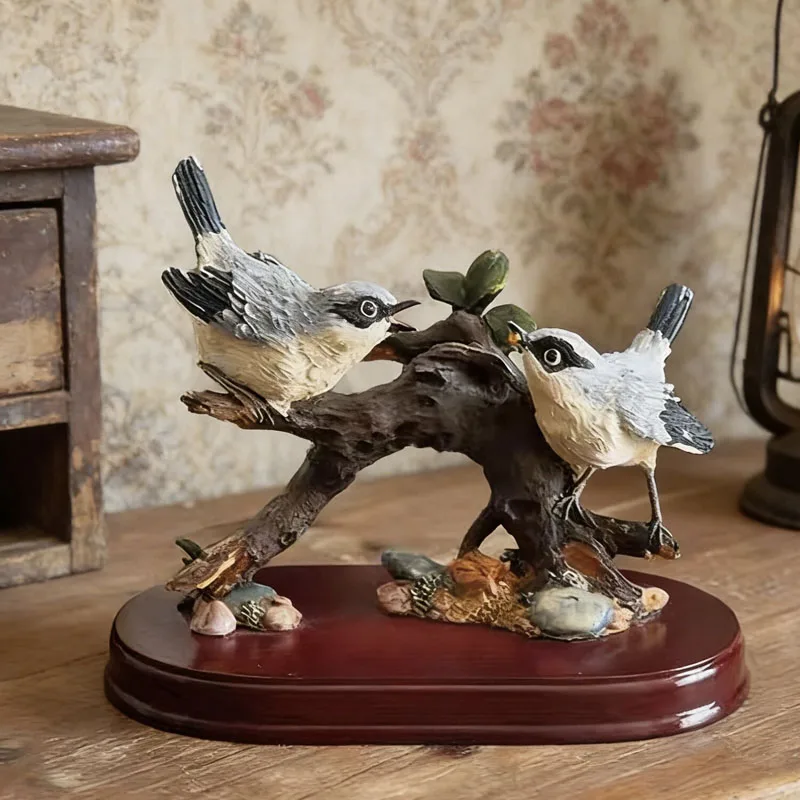 Nordic Resin Bird Sculpture Ornaments Outdoor Courtyard Living Room Micro Landscape Animal Furnishings Crafts Garden Decoration