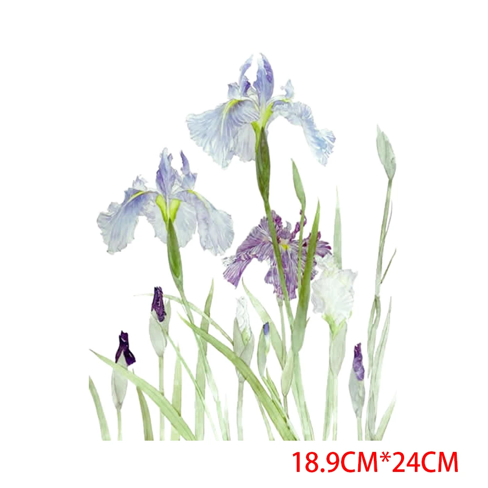 Cartoon Hand Painted Iris Fashion Appliques for Clothing Thermo Custom Iron on Transfers for Clothing  Stickers  Parches