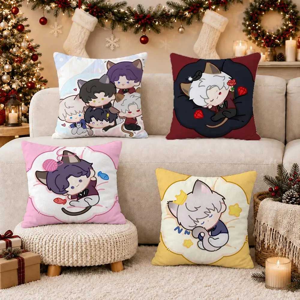 Game L-Love and Deepspace Cushion Cover Soft Short Plush Pillow Case Cushion Cover for Living Room Sofa Decor