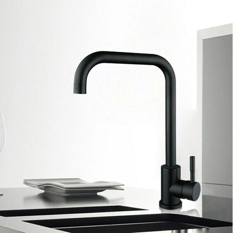 

Black Gold Kitchen Faucet Stainless Steel 360 Rotate Faucet Kitchen Tap Deck Mount Cold Hot Water Sink Mixer Taps