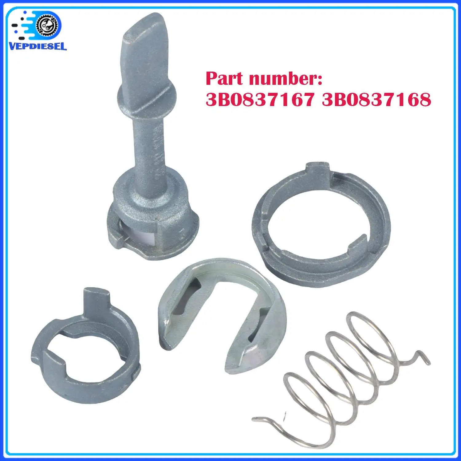 1set 3B0837167 3B0837168 Front Left Right Door Lock Barrel Repair Kit For Passat B5 Toledo Leon Arosa Lupo New Car Parts