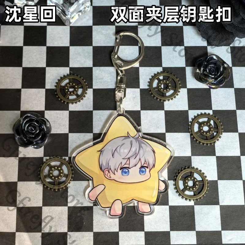 Love and Deepspace Acrylic Anime Xavier Bag Keychain Sylus Q Version Pendant Caleb Cute Zayne Decorate Rafayel Exquisite Gift