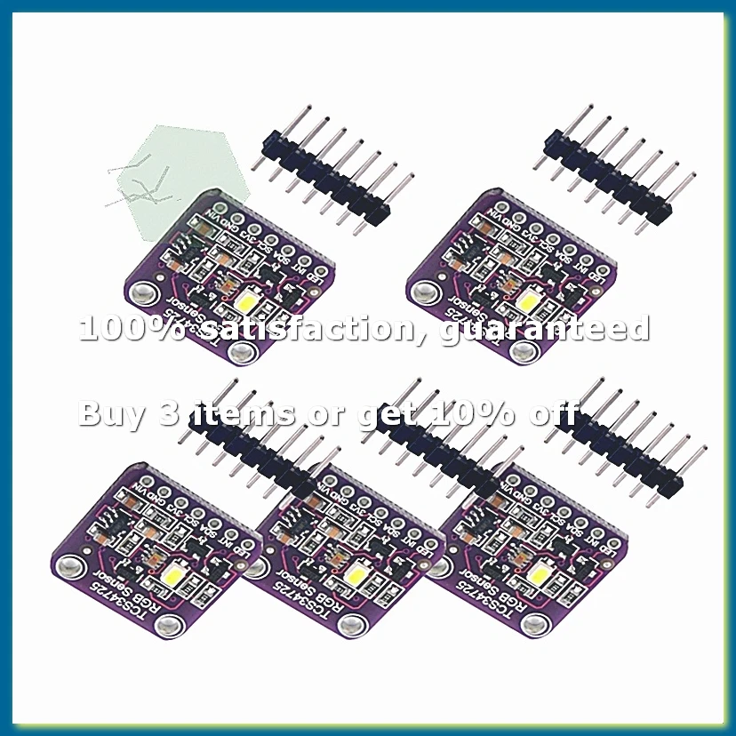 TCS34725 Color Sensor RGB Color Sensor Development Board Module 34725 5pcs-DT30