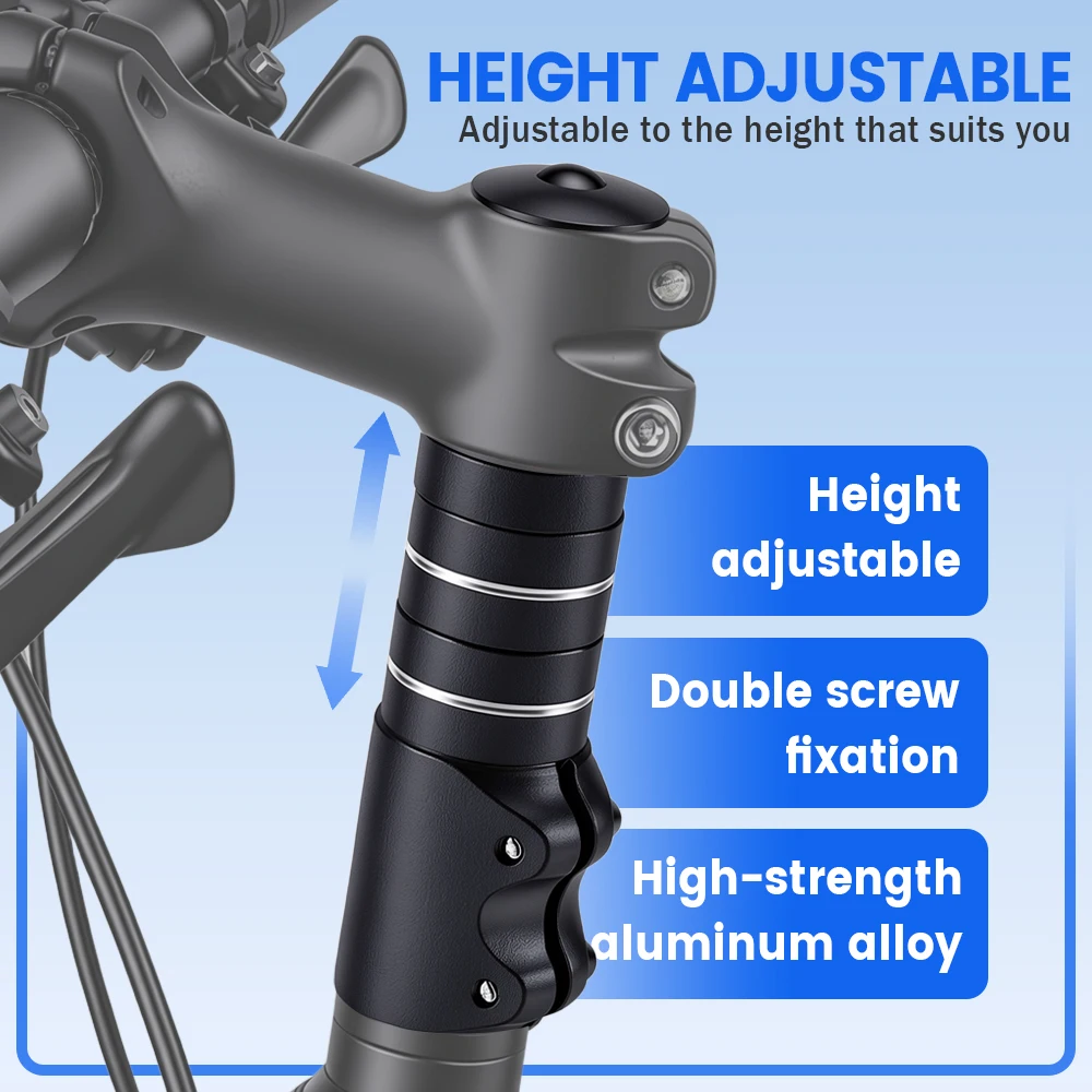 Bike Stem Fork Extender Handlebar Height Extension Riser 120/155/185/220mm For Road Bicycle MTB Handlebar Raise Adapter