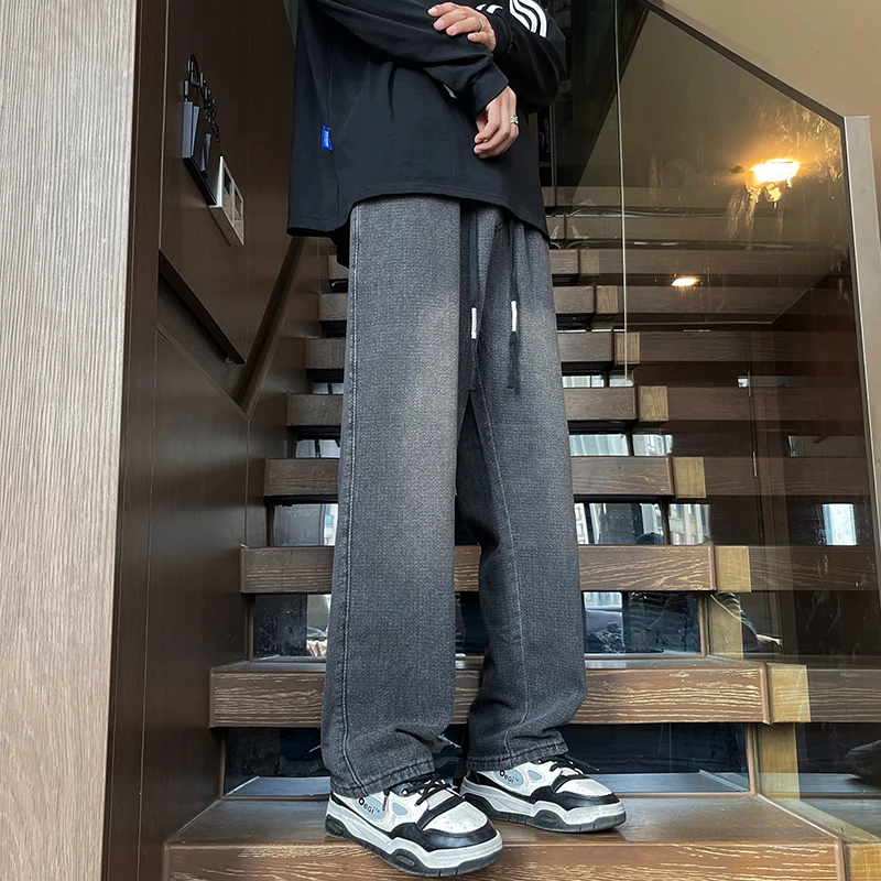 Otoño e Invierno nuevo Jacquard estrellado todo fósforo moda Retro Simple cordón suelto Denim