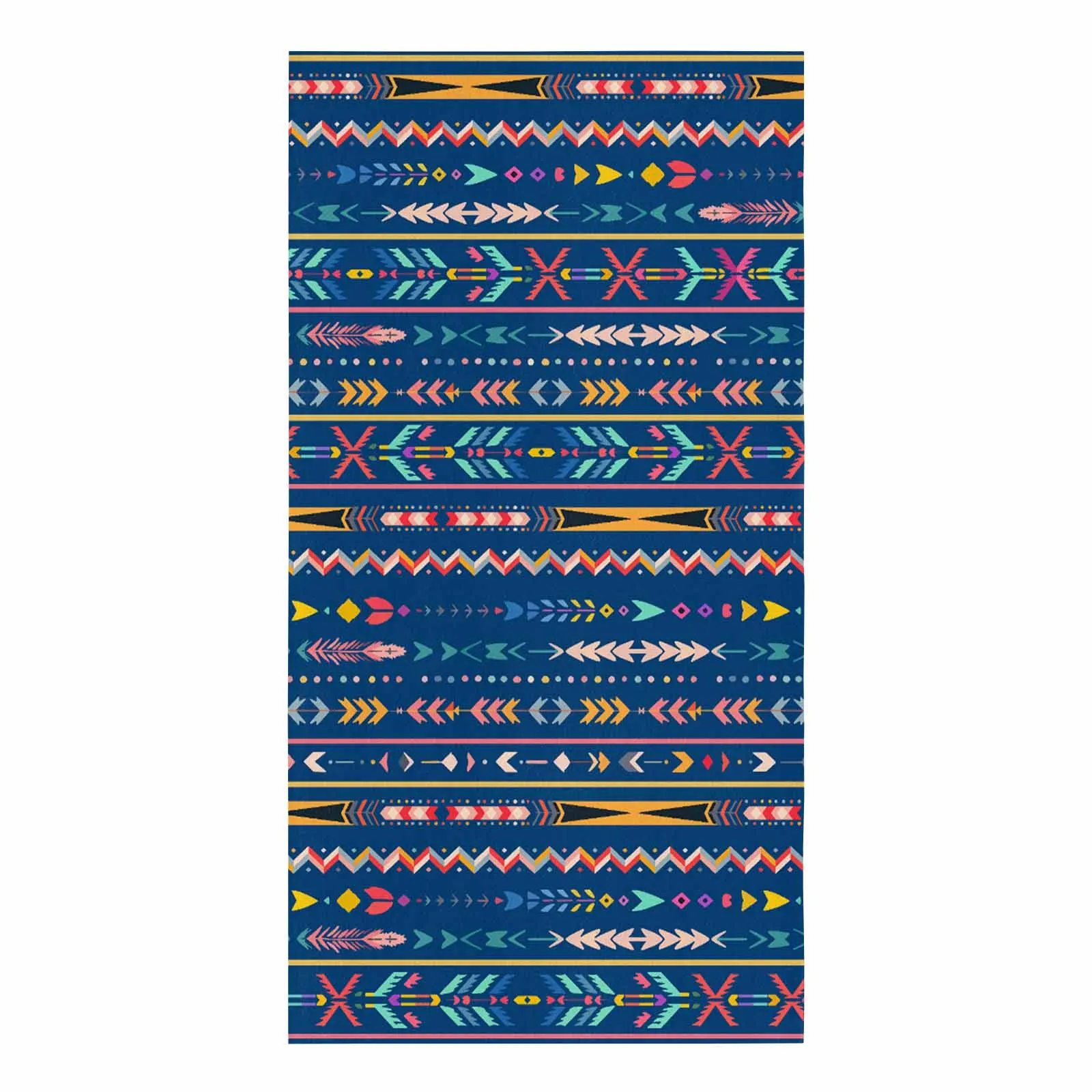 Ethnic Style Tribal Aztec Navajo 45x75 Microfiber Kitchen Towel for Hand Dry Bathroom Cleaning Cloth Set Printed Beach Towels