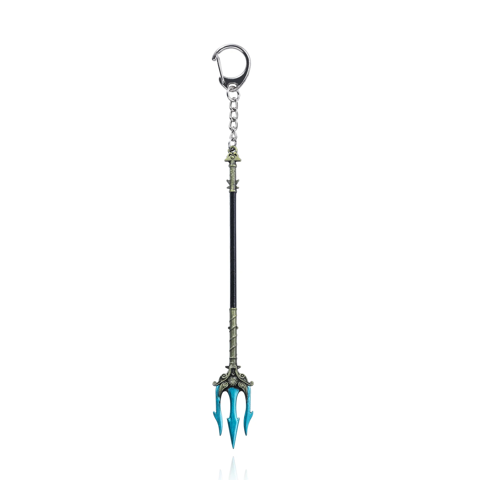 Poseidon Trident Metal Weapon Keychain