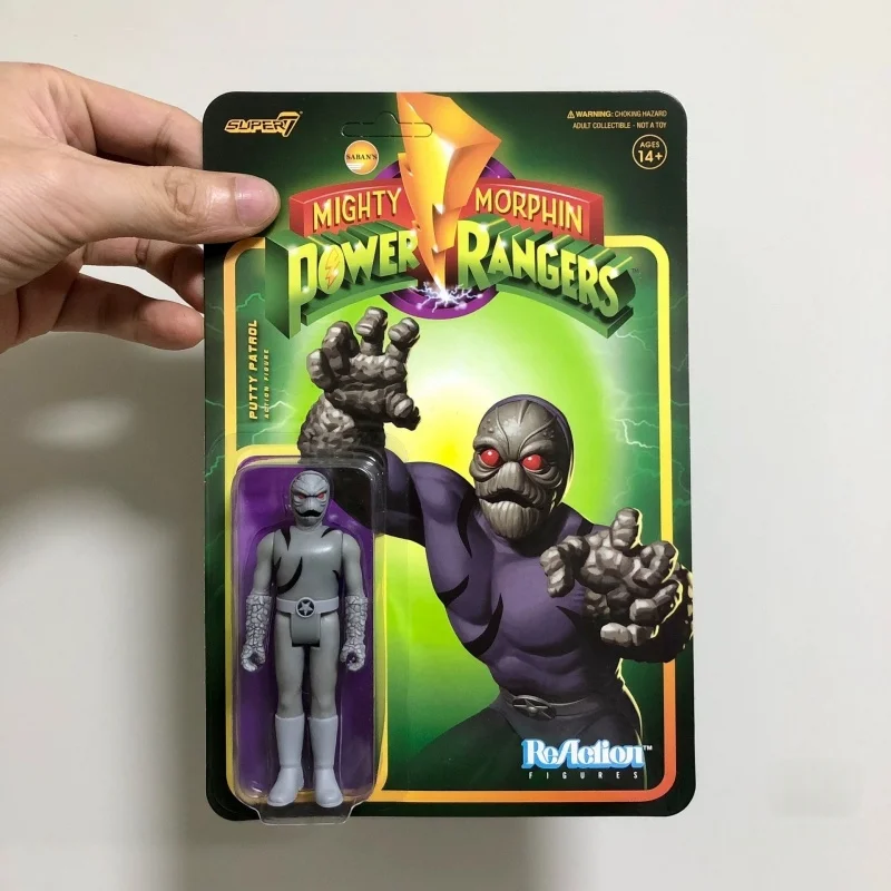 Em estoque Super7 Mighty Morphin Power Rangers Carded Series 1 - Conjunto de presente modelo Dragonzord, Red Ranger e Rita Repulsa