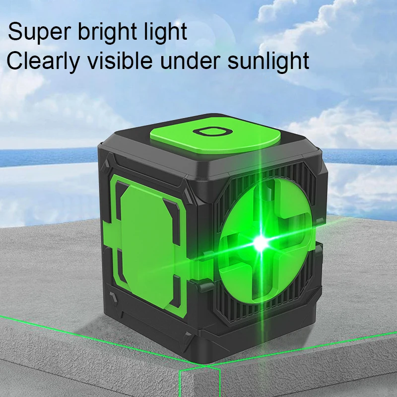 

2-Line Portable Mini Green Laser Level Cross Horizontal Vertical High-precision Positioning Strong Light Level Meter