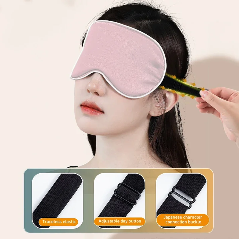 غطاء العين الطبيعي 100% الحرير الخالص النوم قناع عين غطاء الظل لينة الغمامة المحمولة السفر إيباتش السفر الاسترخاء الراحة #5