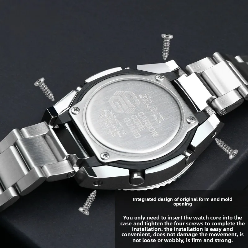 GA2100 Mod Kit Stainless steel Bezel Band For Casio G-SHOCK GA-2100/2110 GA-B2100 Modified Rolex Style Metal Case strap Bracelet - view 4