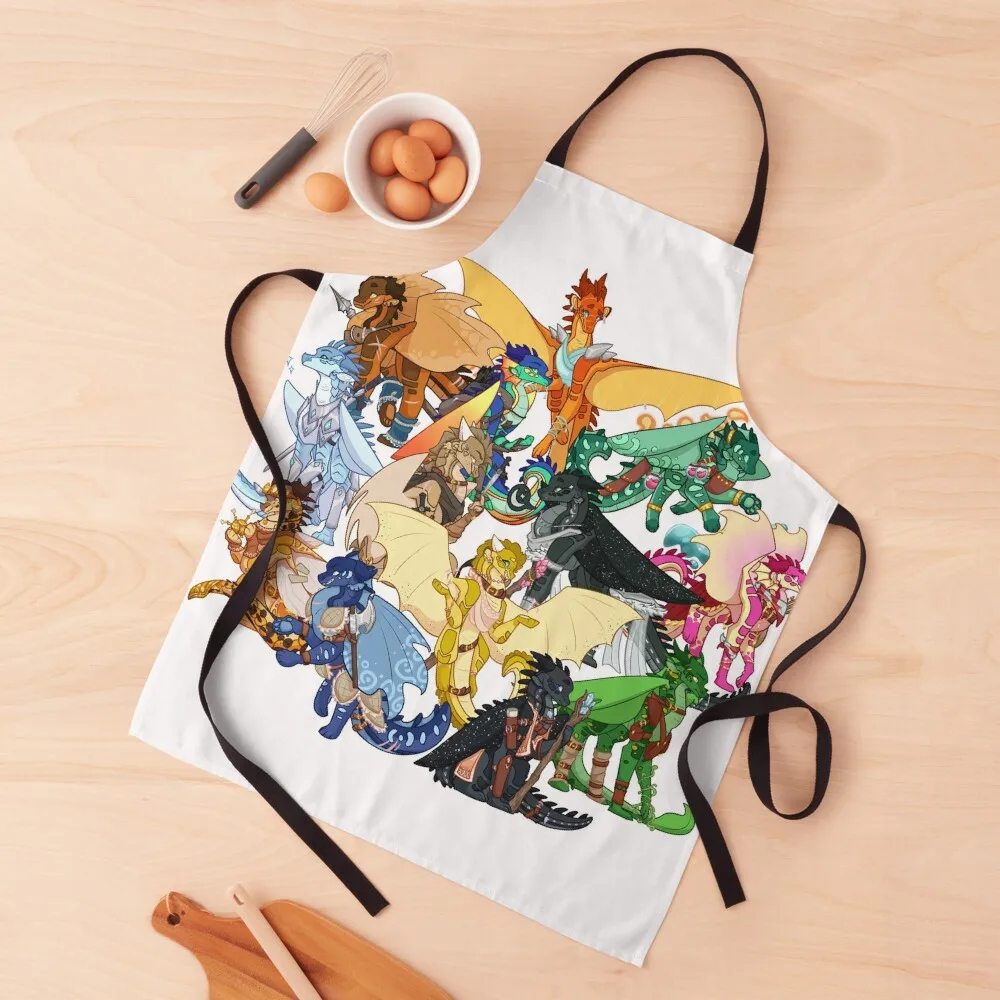 Wings of Fire as D&D Characters Apron Korean kitchen item Kitchen Supplies Waiter Uniforms Apron