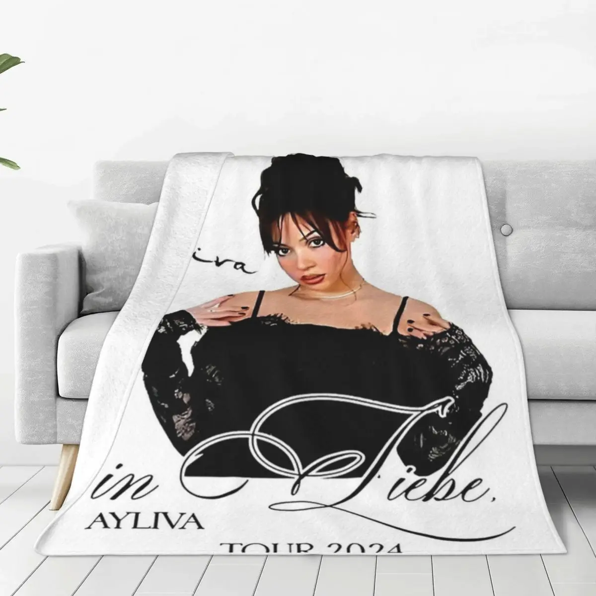 Ayliva In Liebe Tour Blanket Music Album Decorative Flannel Bedding Throws For Bedroom Warm Soft Custom Quality Bedspread Gift