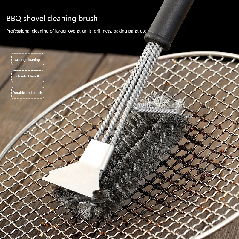 1PC Safe Grill Brush Bristle Free BBQ Grill Brush - Rust Resistant Stainless Steel Barbecue Cleaner Great Grilling Accessories