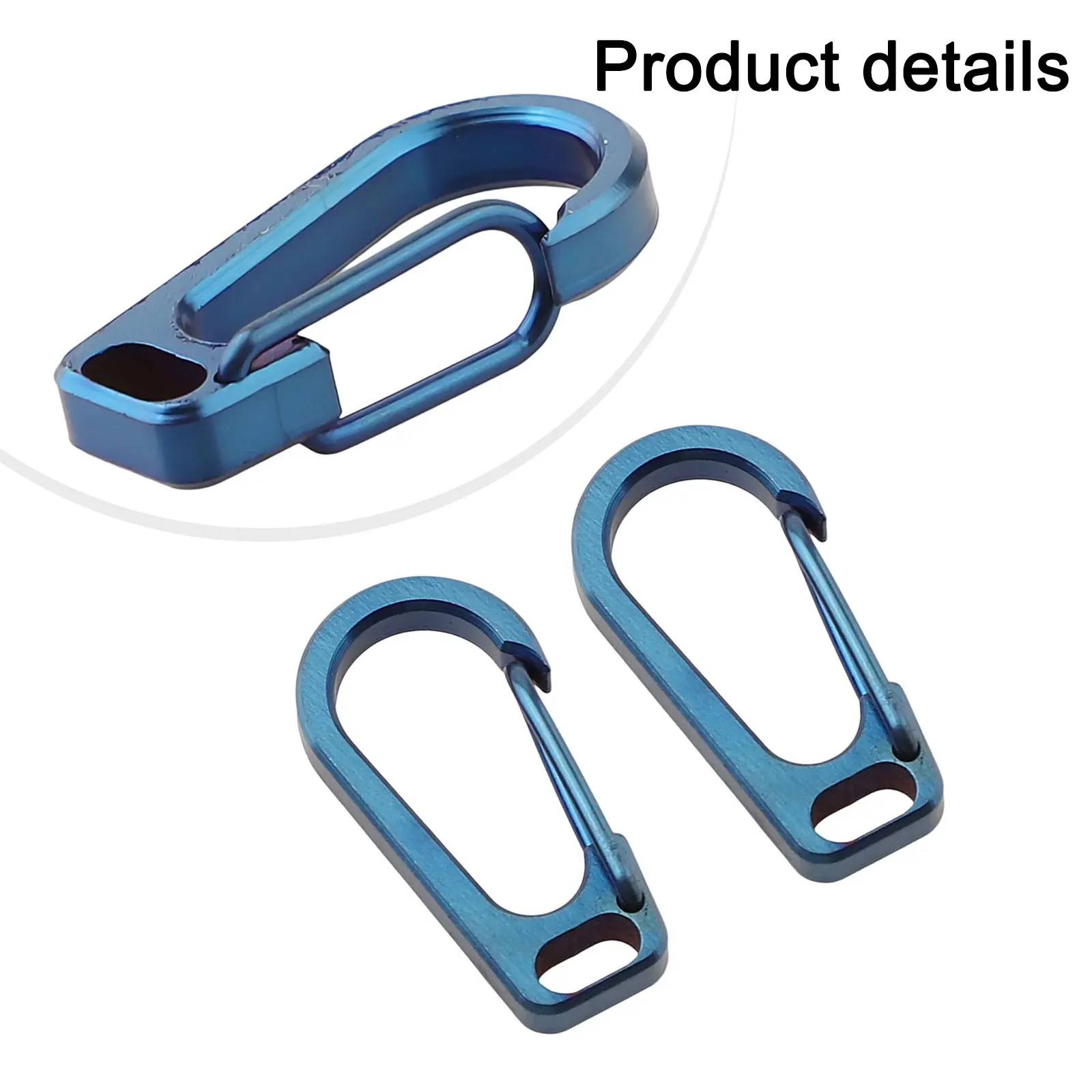 Great For Outdoor Adventures Approx.30.5*16.4mm Quick-Release Snap Hook Lightweight Titanium Clip Lightweight Keychain
