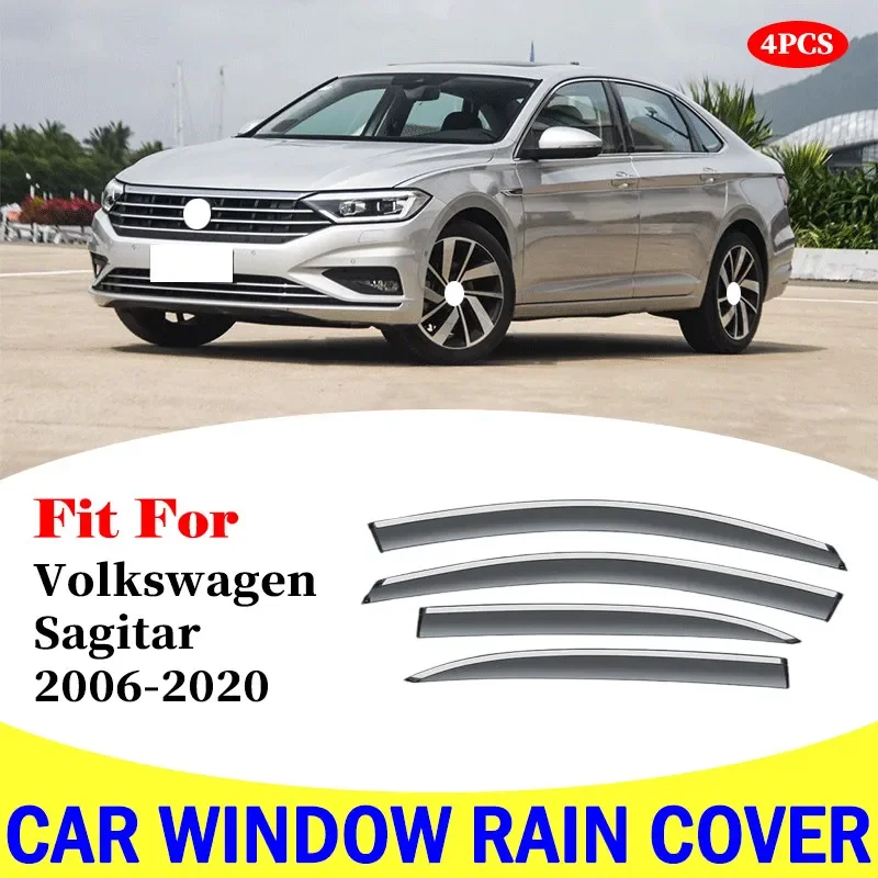 

For Volkswagen Sagitar 2006-2020 window visor car rain shield deflectors awning trim cover exterior car-styling accessories