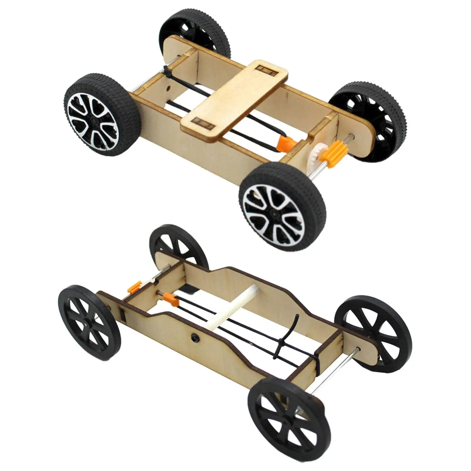 Wood DIY Car Model Kits Physics Science Cognitive Toys Experiment