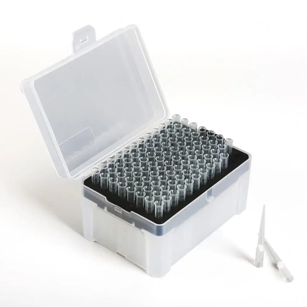 Sorfa 200ul Medical Science Disposable Transparent Pipette Tip With Filter For Laboratory