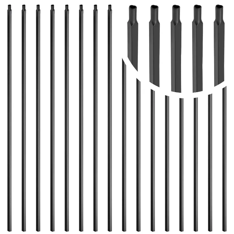 

15 Pcs Iron Balusters for Staircase, 1/2" x 44" Wrought Iron Baluster, Square Metal Balusters Hollow Straight Iron Spindles for