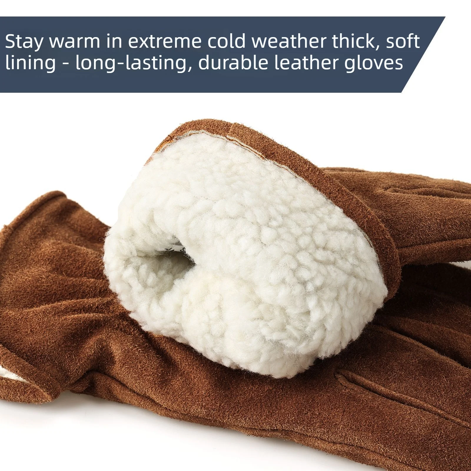 Winter Warm Work Gloves for Men Women Thickened Fleece Lined Thermal Shoveling Snow Cold Storage Protective Gloves