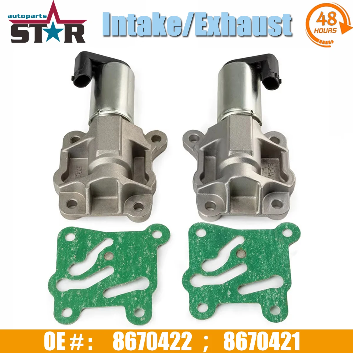 Intake Exhaust Camshaft Solenoid VVT Valve 8670422 8670421 For Volvo C70 S60 S80 V70 V70XC 36002145 36002146 36002685 36002686