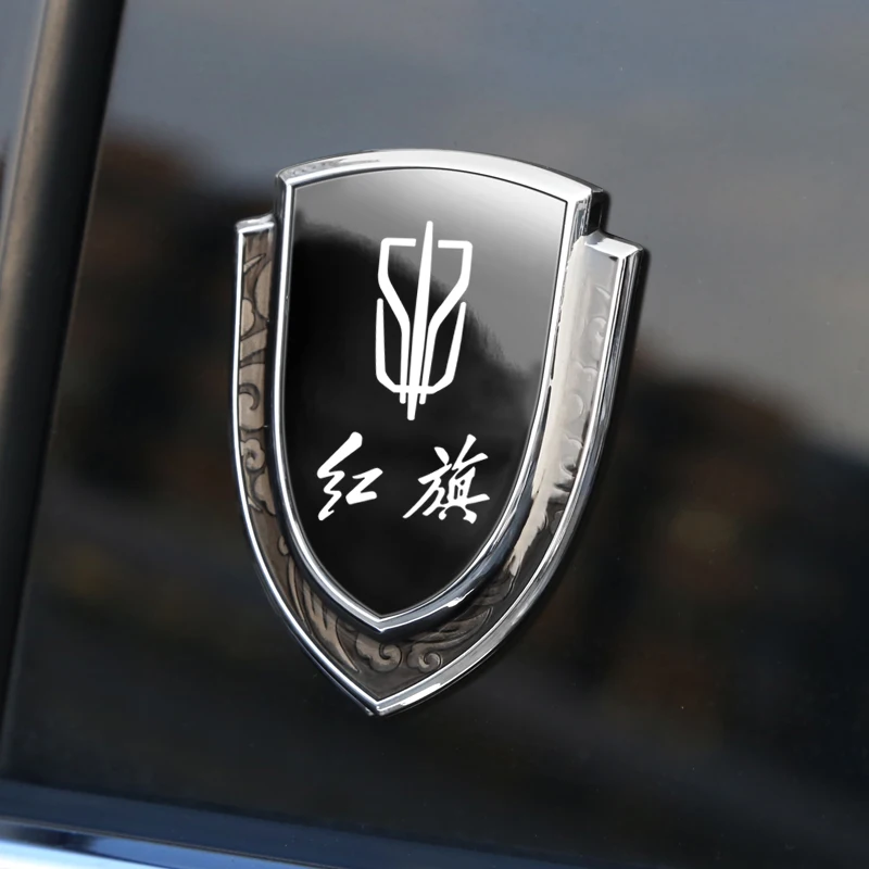 For Hongqi HS5 H5 H9 HS7 ESH9 H7 Metal mirror 3D car stickers and logo decoration modification accessories