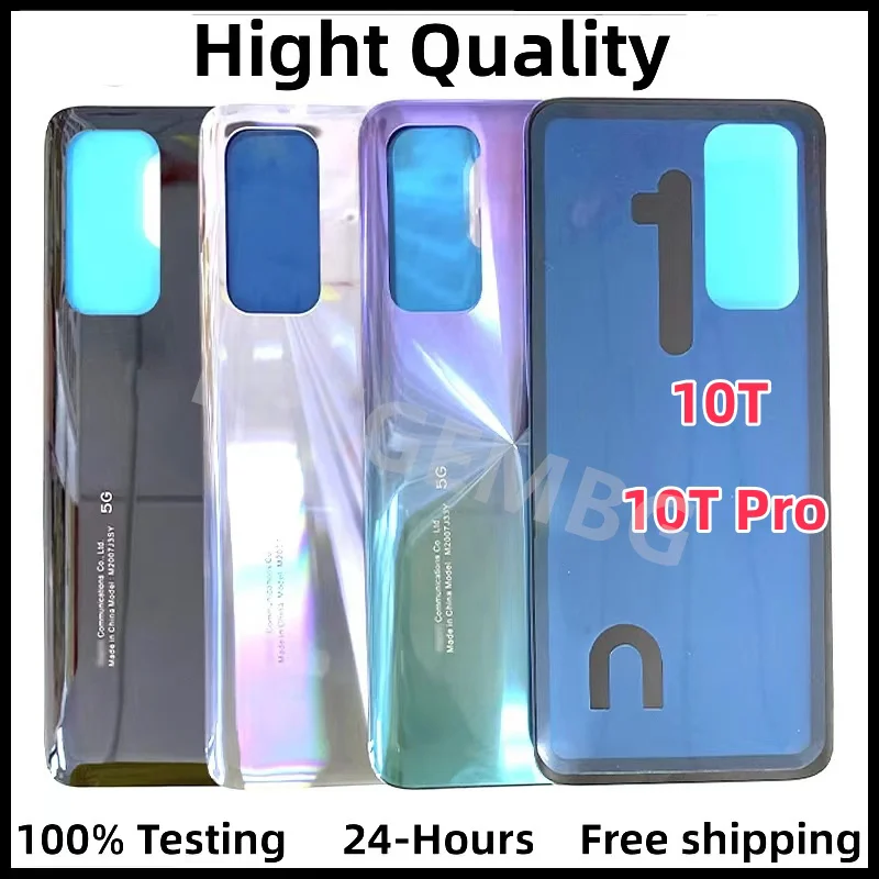 

1 PCS For Xiaomi Mi 10T Mi10T Pro 5G M2007J3SY Phone Battery Cover Back Glass Panel Rear Door Lid Shell Housing Case + Adhesive