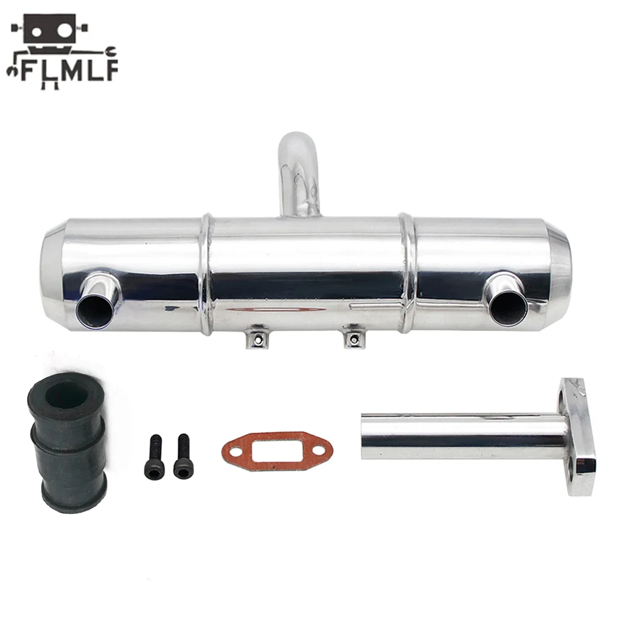 Rc Car Aluminum Twin Tuning Exhaust Pipe Kit for 1/5 HPI ROFUN BAHA King Motor ROVAN BAJA 5B 5T 5SC Truck Parts