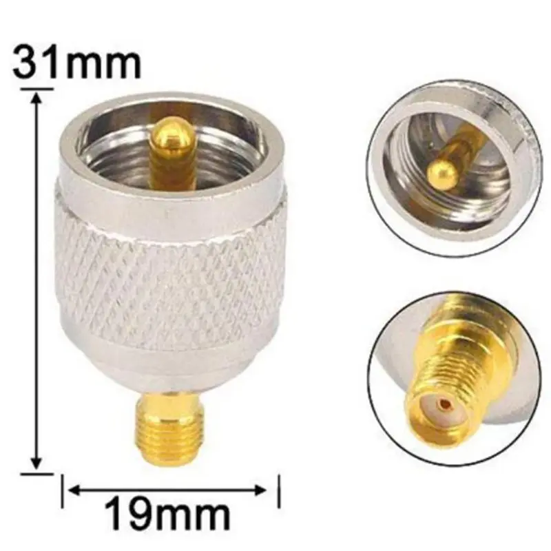 A96I-40 PCS / SET UHF SL16 PL259 SO239 To SMA Male Plug Female Jack RF Connector Test Converter