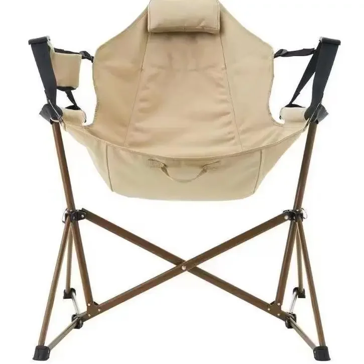 Outdoor rocking chair, foldable nap lounge chair, portable camping, travel, photography, rocking chair, adult