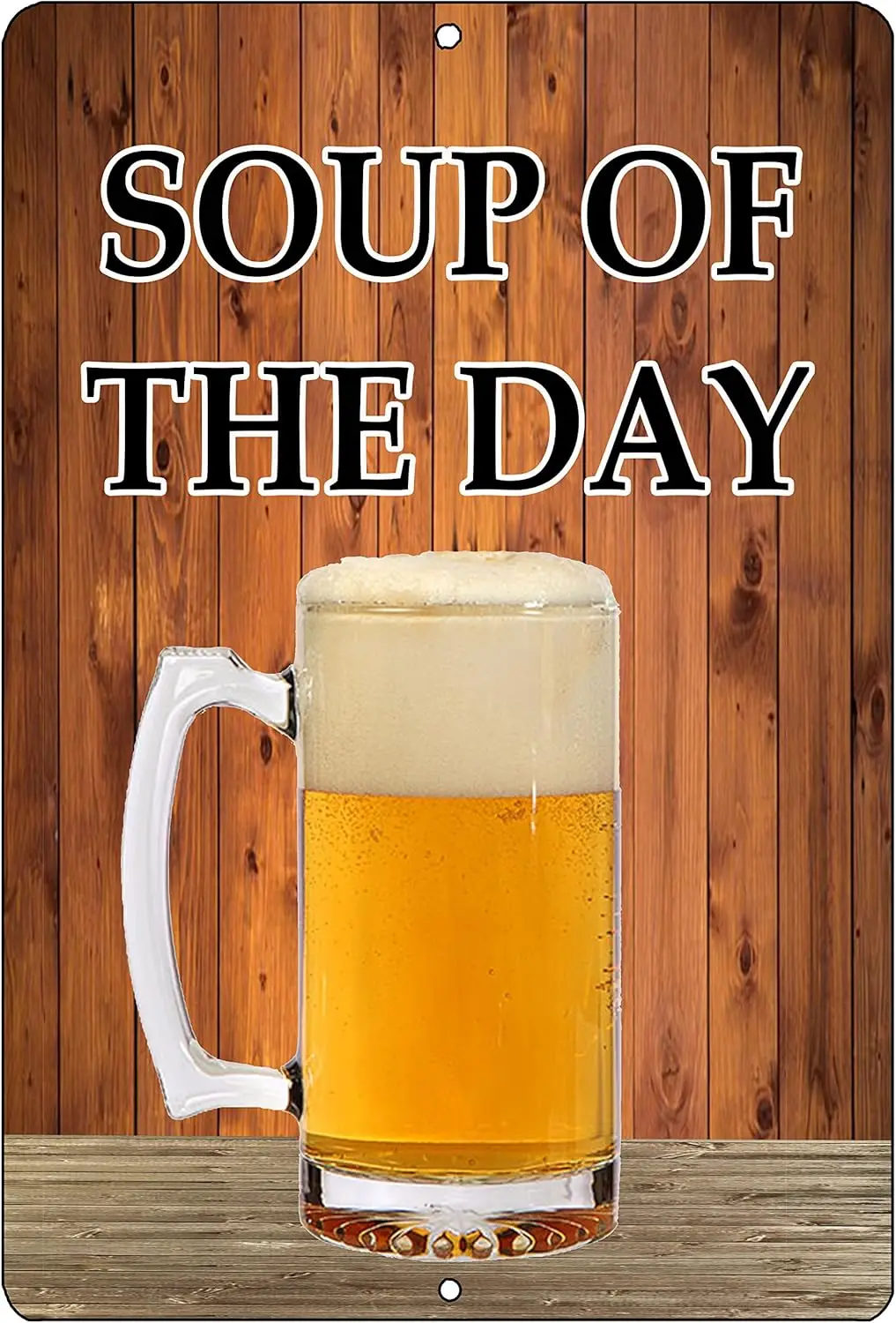 Rogue River Tactical Funny Beer Alcohol Sign Metal Tin Home Bar Kitchen Soup of The Day sign