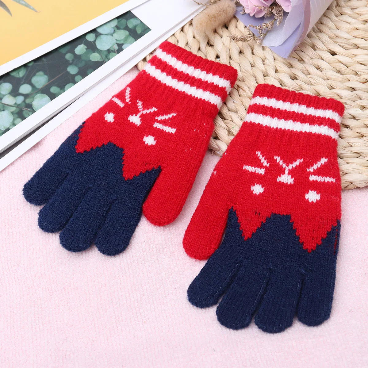 

Winter Girl Knitted Wool Wool Outdoor Activities Warm Girl Warm Winter Gloves Kids Gloves