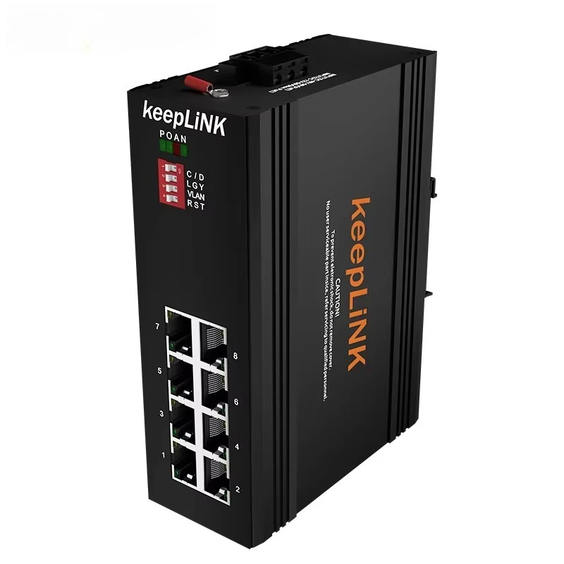 Factory Price Industrial Grade 100M Network 8 Ports PoE Switch