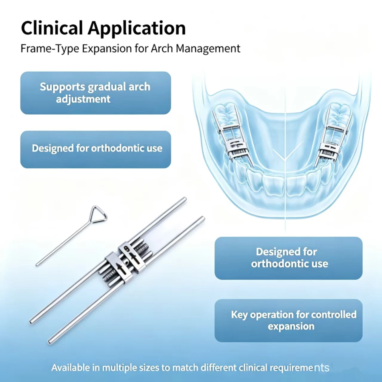 Dental Orthodontic Expansion Screw Rapid Palatal Expander Implant Swivel Keys for Frame Material Mini Standard Dentistry Tools
