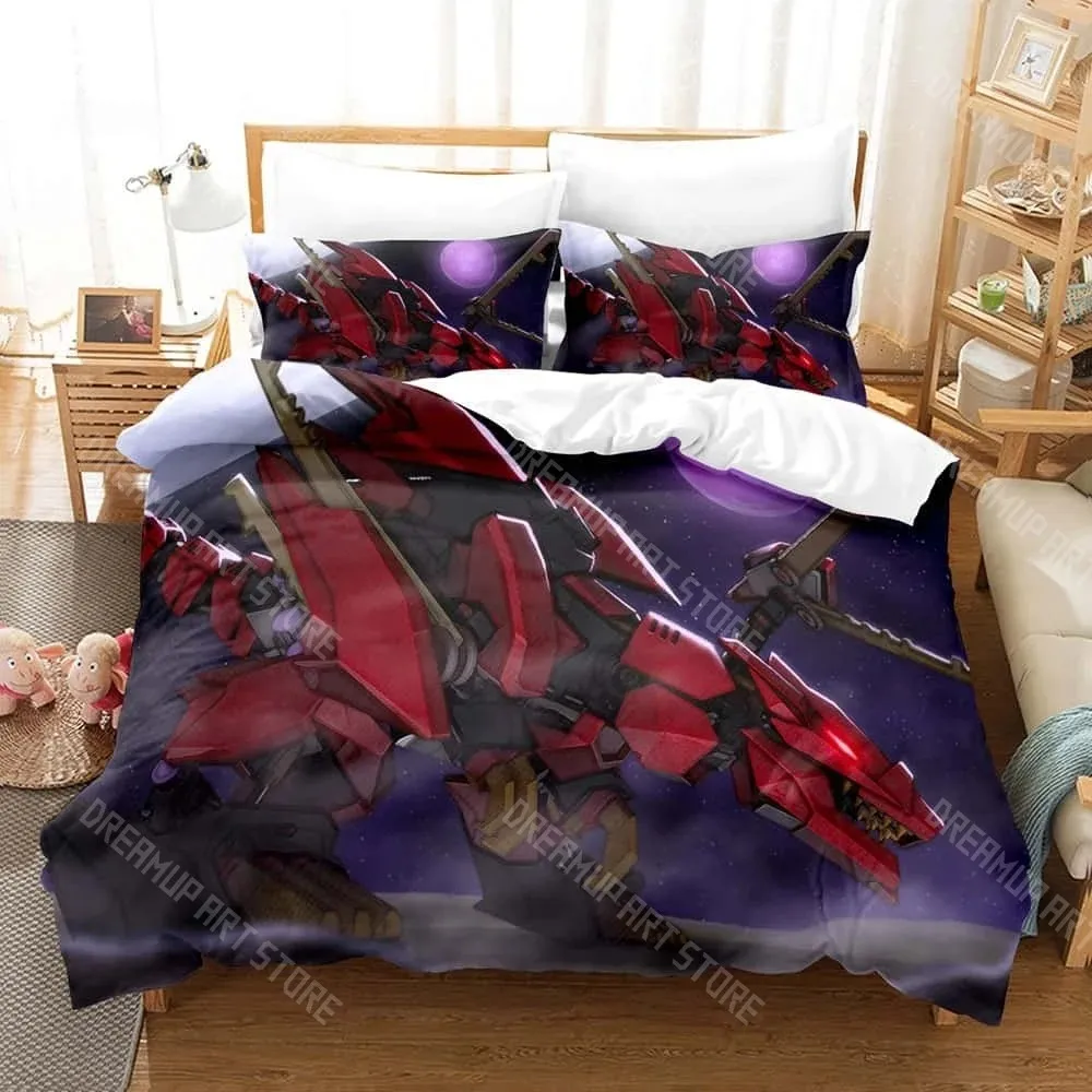 3D Printed Zoids Chaotic Century Bedding Set for Boys Girls Duvet Cover Pillowcase Twin Queen King Full Single Double Sizes