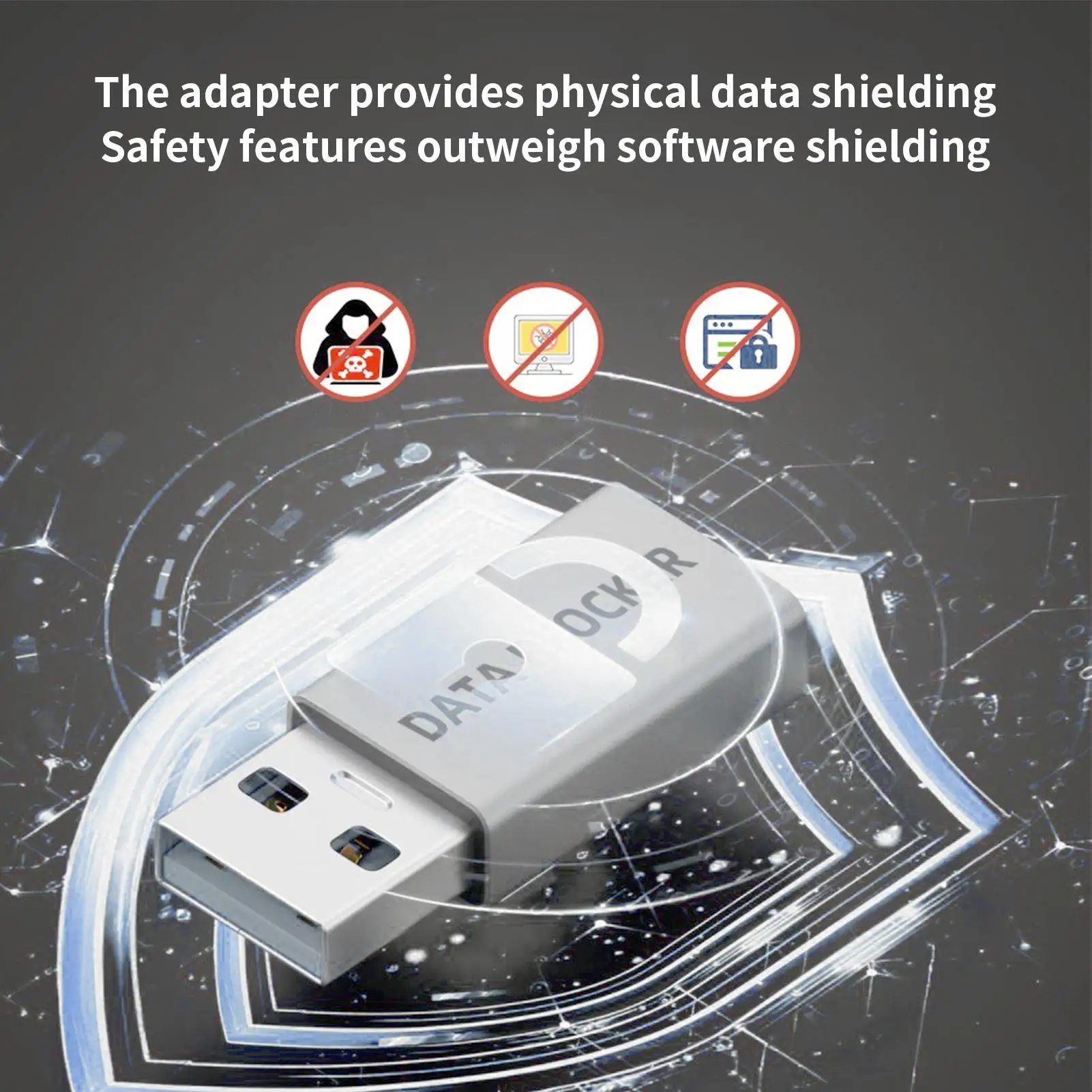 USB Data Blocker Security Adapter Anti-Juice Jacking Protector Type-C Defender Condom For Notebook Mobile Charging Security