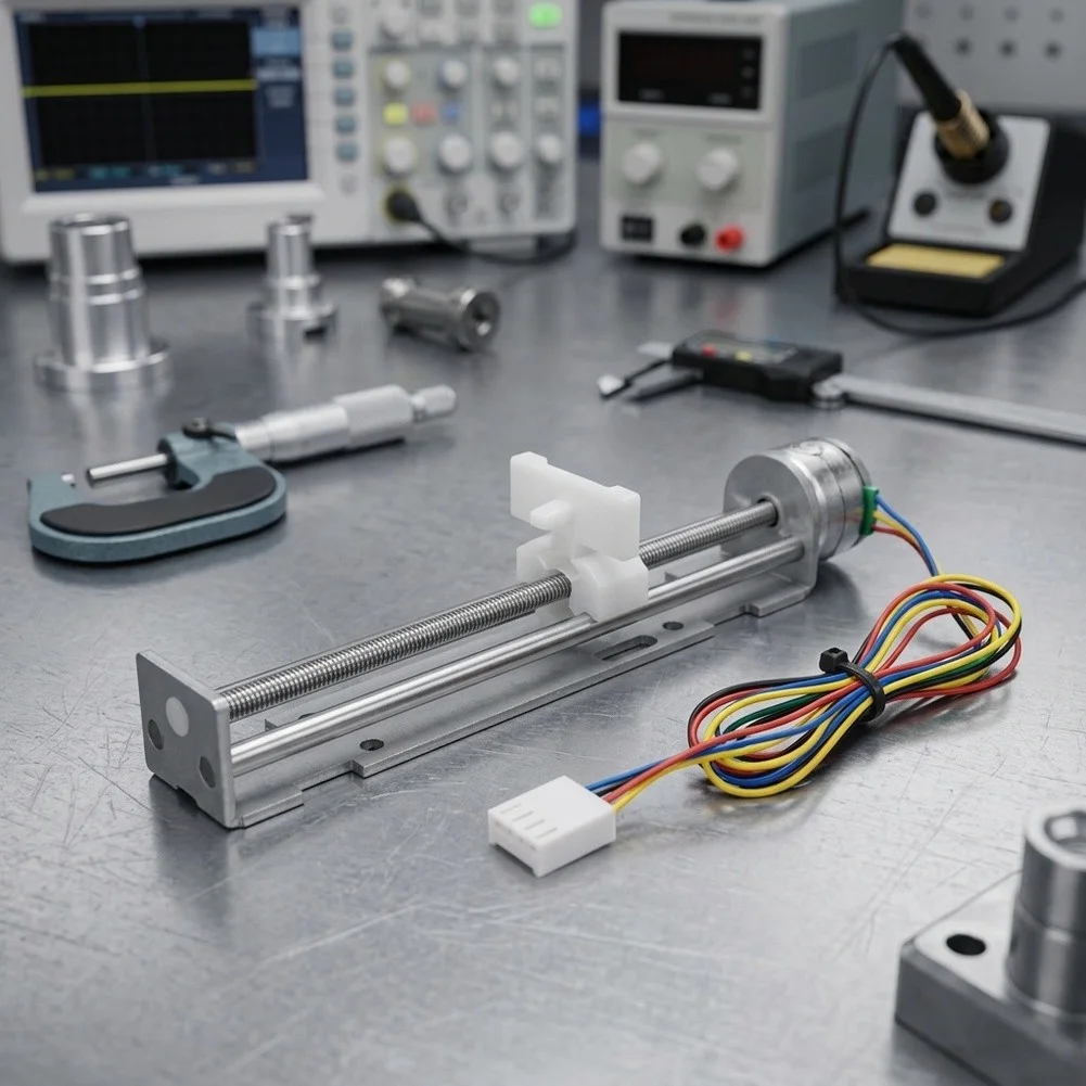 For Aesthetic Instruments 4-wire Linear Actuator Linear Stepper Motor For Precise Positioning Tasks Reduced Space Usage
