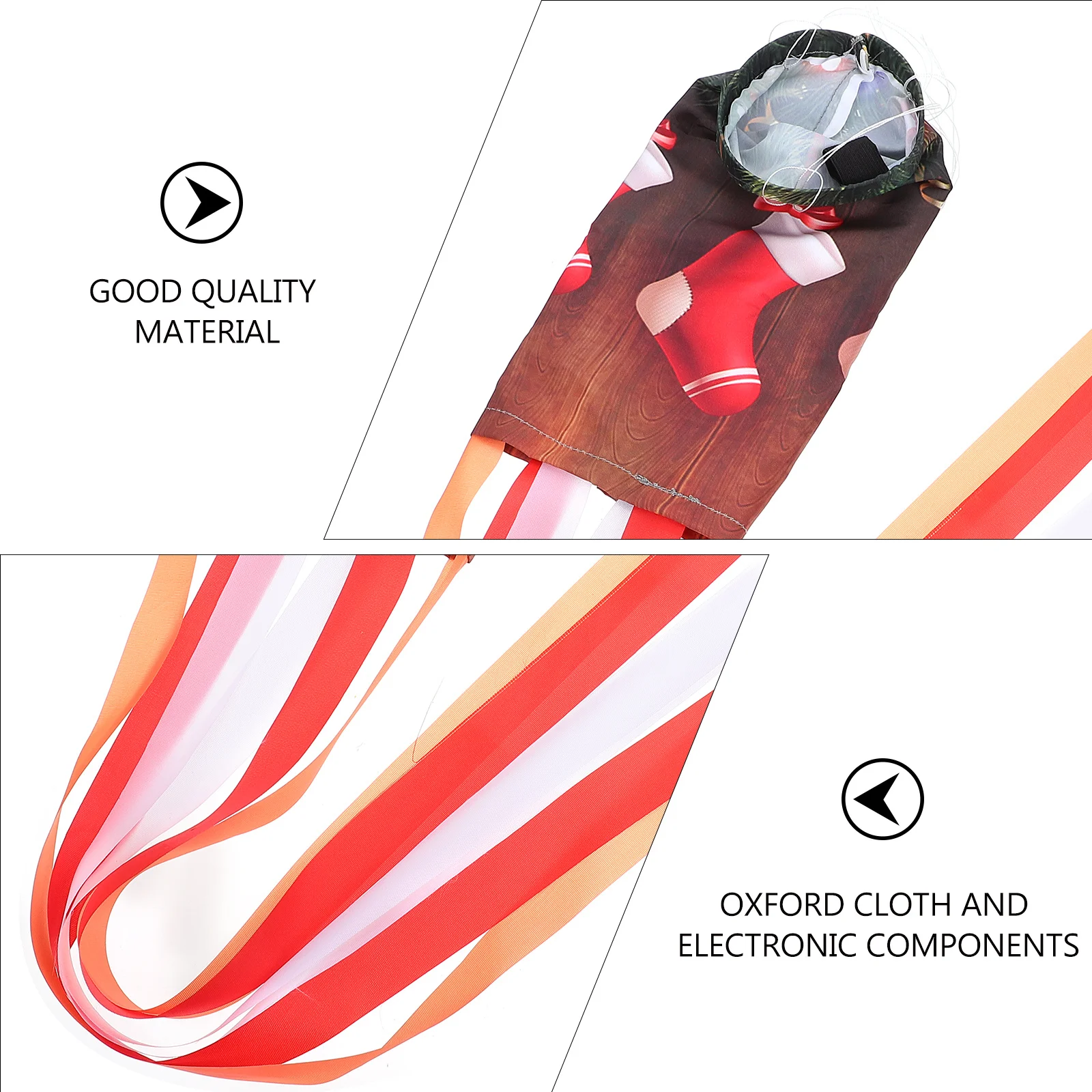 

Led Light Flag Windsock Christmas Decoration Durable Lightweight Outdoor Indoor Party Decor Novelty Glow Flying Banner