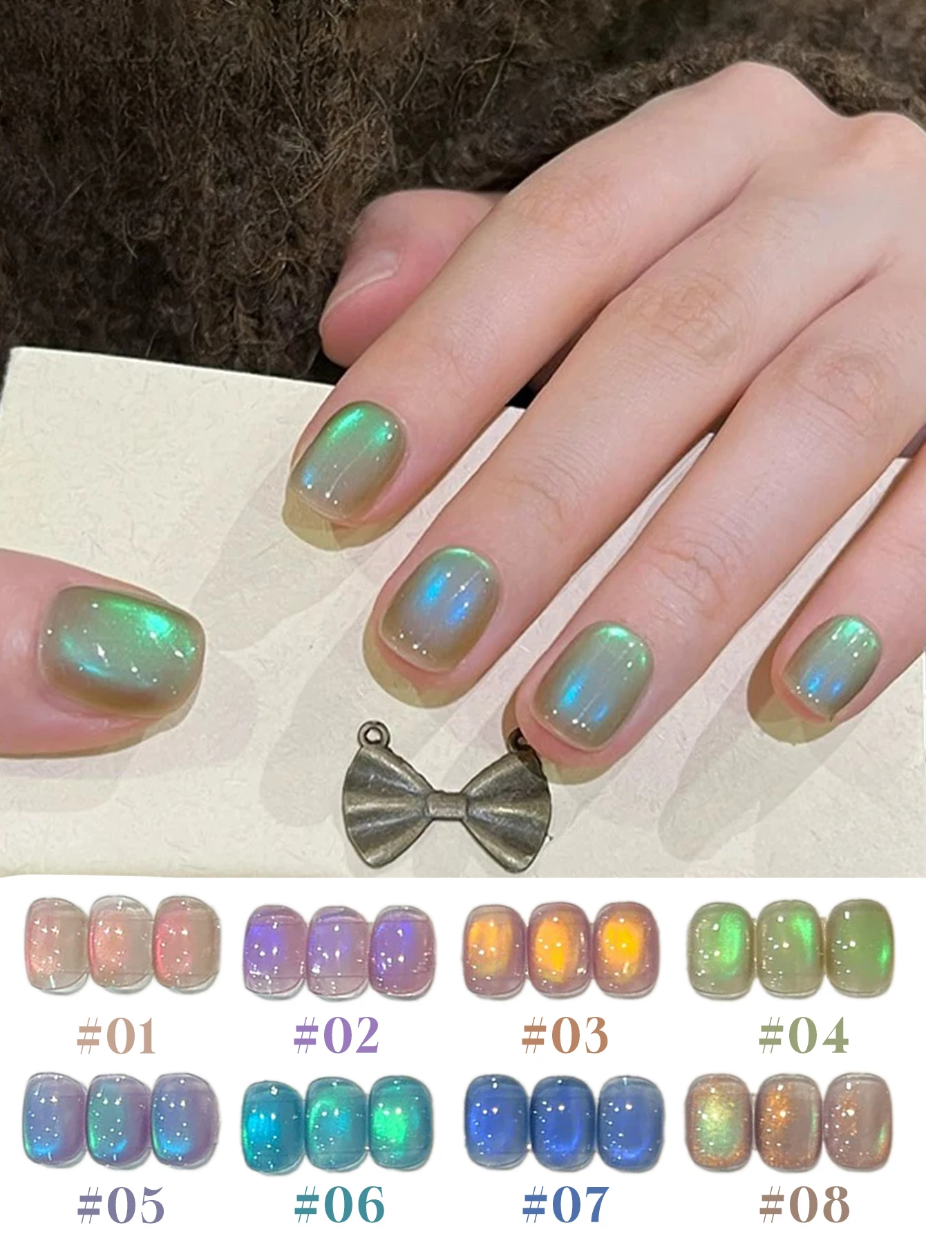 Set de 8 Esmaltes de Uñas para - Resin Art Purple reseña y precio