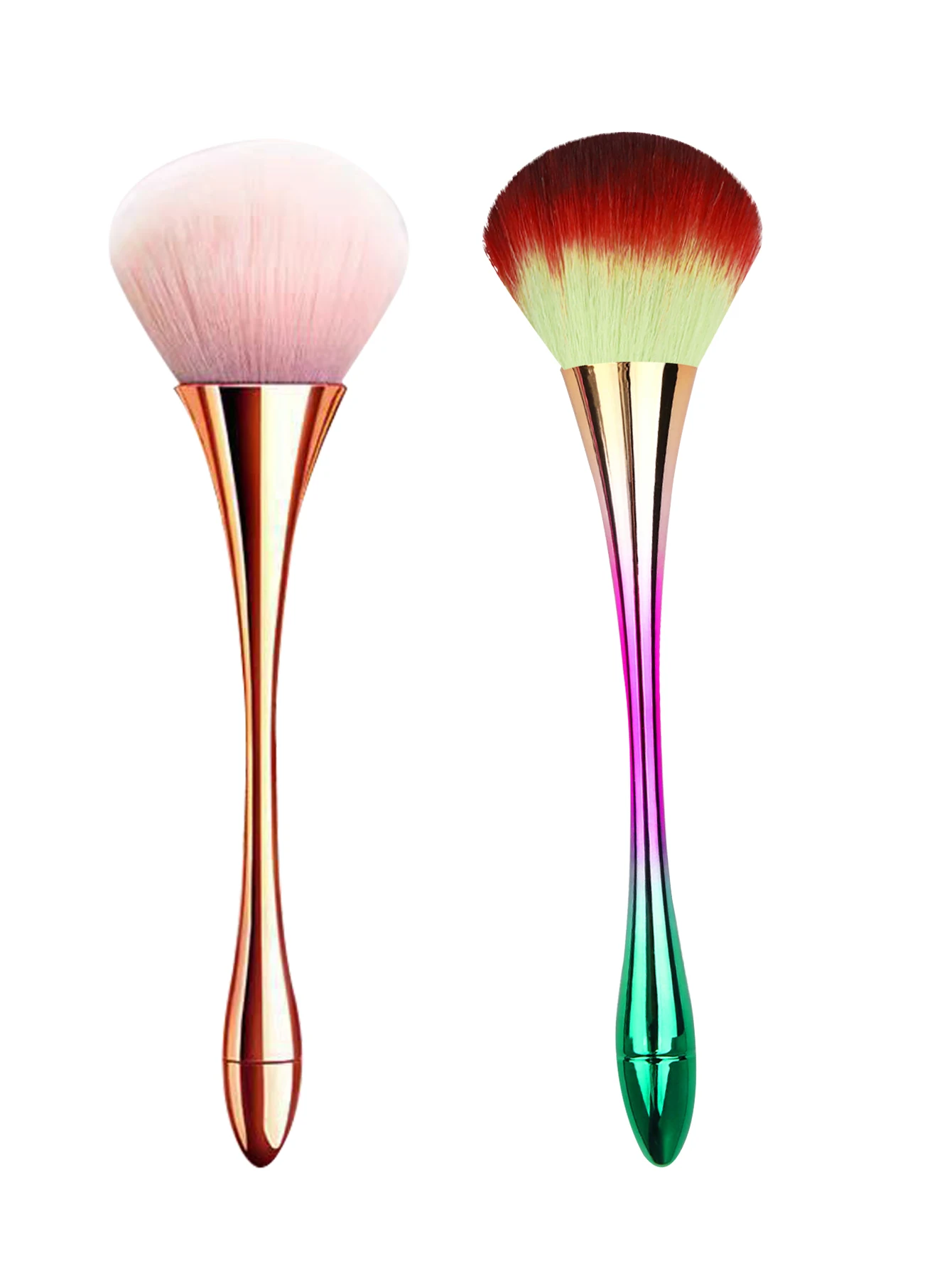 Set da 2 pezzi di pennelli per polvere per unghie, pennelli per trucco in vita, pennelli famosi per Internet, pennelli per unghie, pennelli per polvere, pennelli per fard, cipria sfusa
