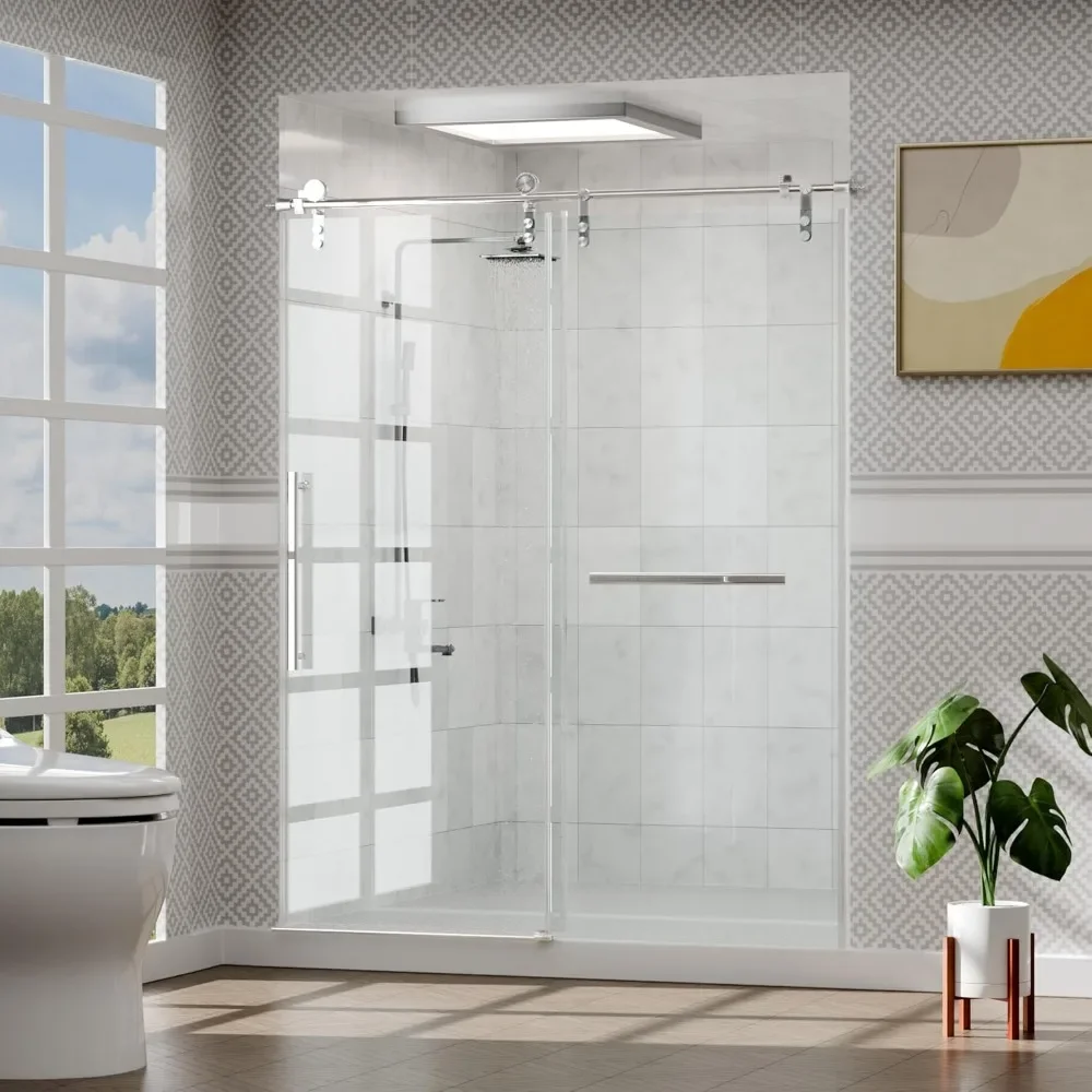 Frameless Slidable Shower Door, 56-60